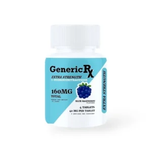 Generic RX 7-Hydroxymitragynine Chewable Tablets Blue Raspberry 40mg Per Tablet