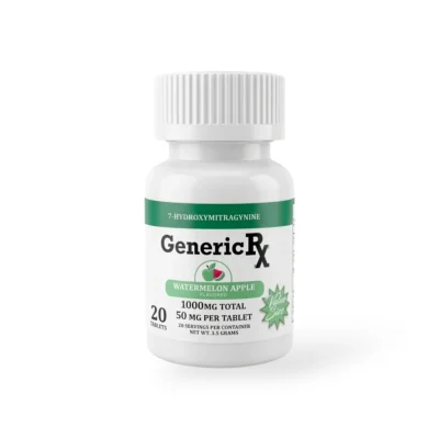 Generic RX 7-Hydroxymitragynine Chewable Watermelon Apple 50mg Tablet